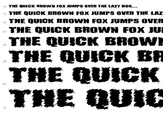 VTC Angora Chik font waterfall
